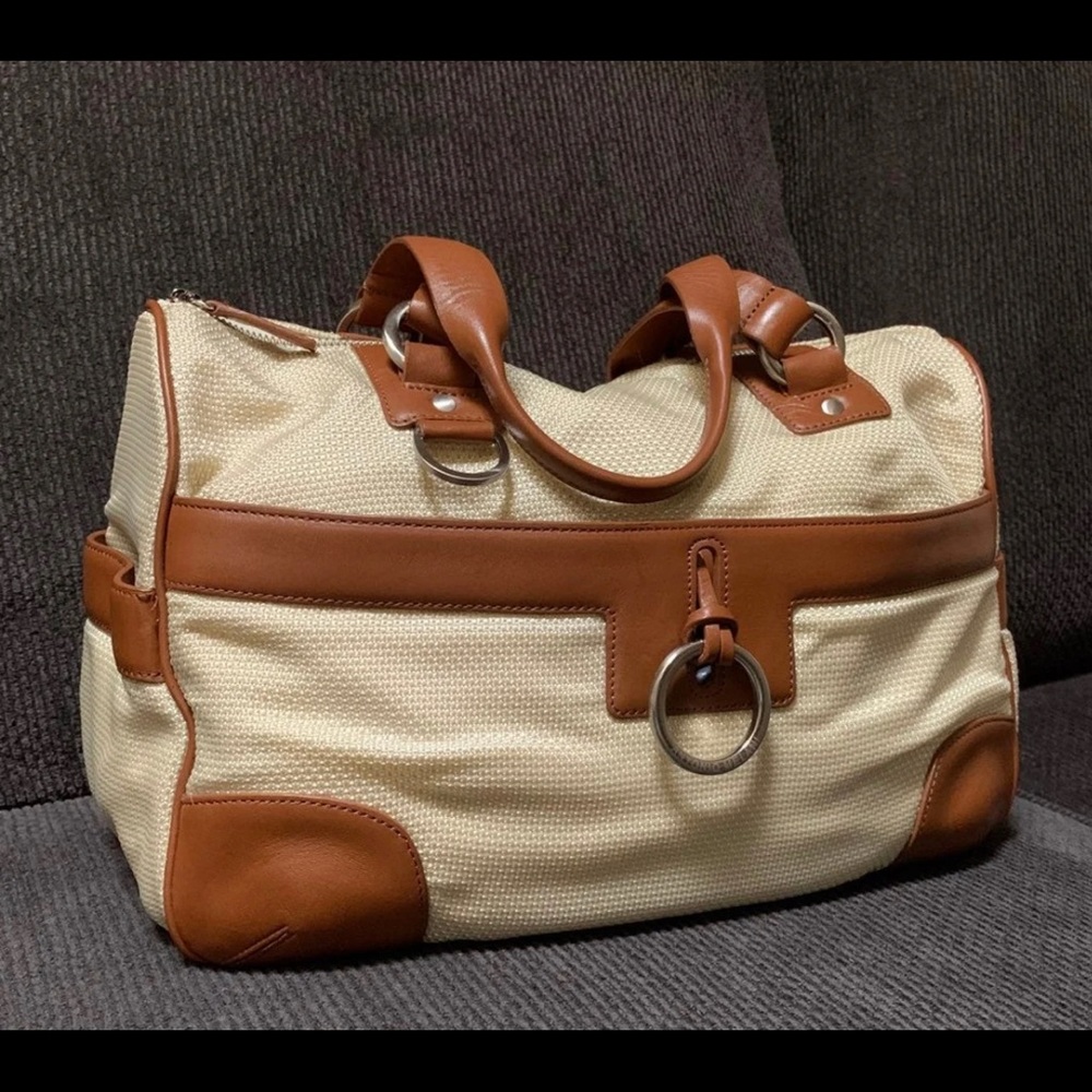 Antonio Melani Canvas Leather Handbag